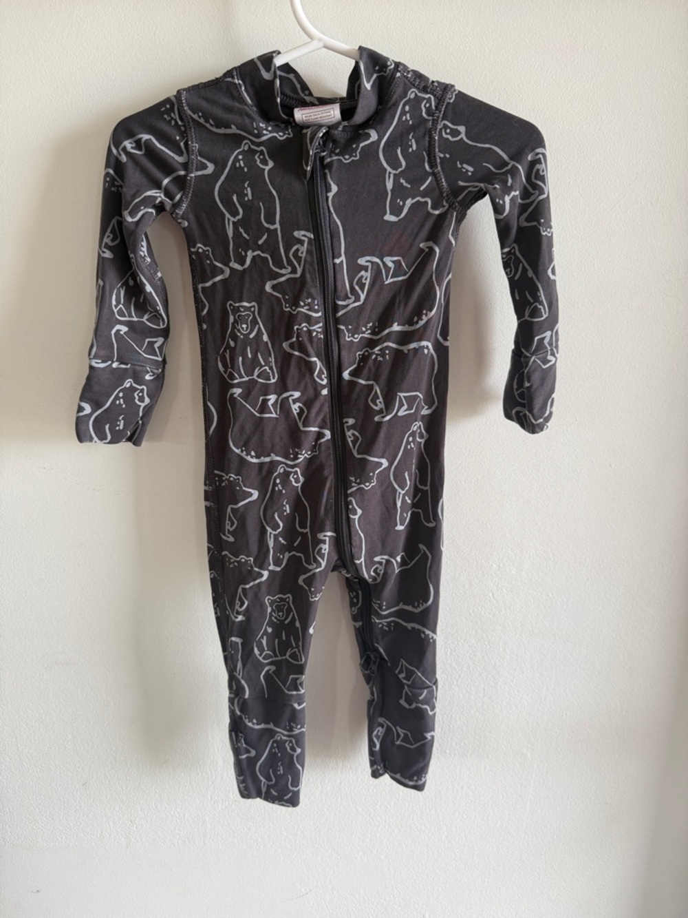 Hanna Andersson 0-3 months polar Bear-Print Zip One-Piece